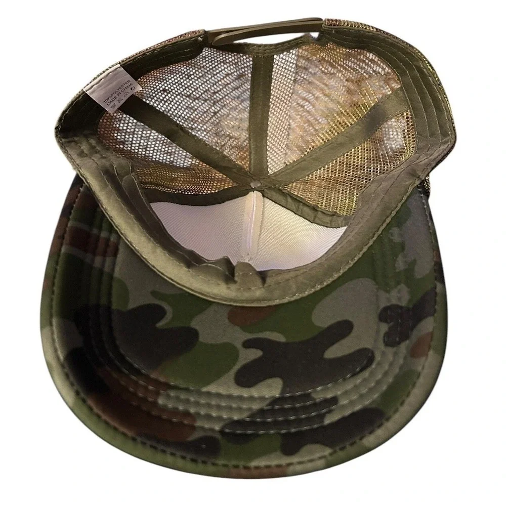 Smile Face Camo Adjustable Snapback Cap Hat